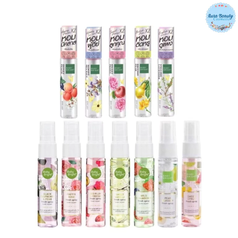Baby Bright Fresh Spray 20ml เบบี้ไบร์ท สเปรย์ เพื่อให้ผิวหอมนุ่มลึก ดุจสาวทรงเสน่ห์ค่ะ