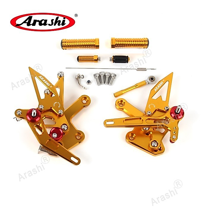 Arashi Rearset Adjustable Footrest For KAWASAKI Ninja ZX4R 2023 ZX-4RR 2022 2023 2024 Foot Pegs Rea