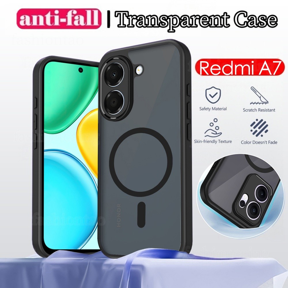 สําหรับRedmi A7 A 7 Pro A7Pro RedmiA7 Pro RedmiA7Pro 4G 5G 2026 Anti-Scratchโปร่งใสPC + TPUแม่เหล็กเคสโทรศัพท์กล้องกันกระแทกป้องกันHardปกหลัง