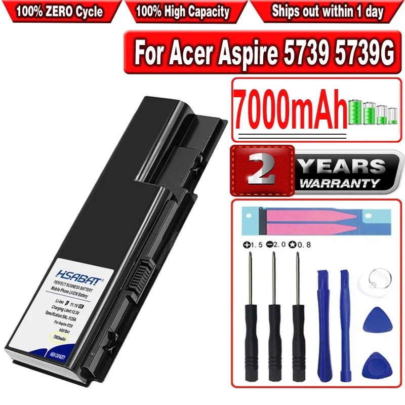 HSABAT 7000mAh แบตเตอรี่สําหรับ Acer Aspire 5720 5730 5739 5910g 5920 5930G 5935 5942 6530 6920 6930