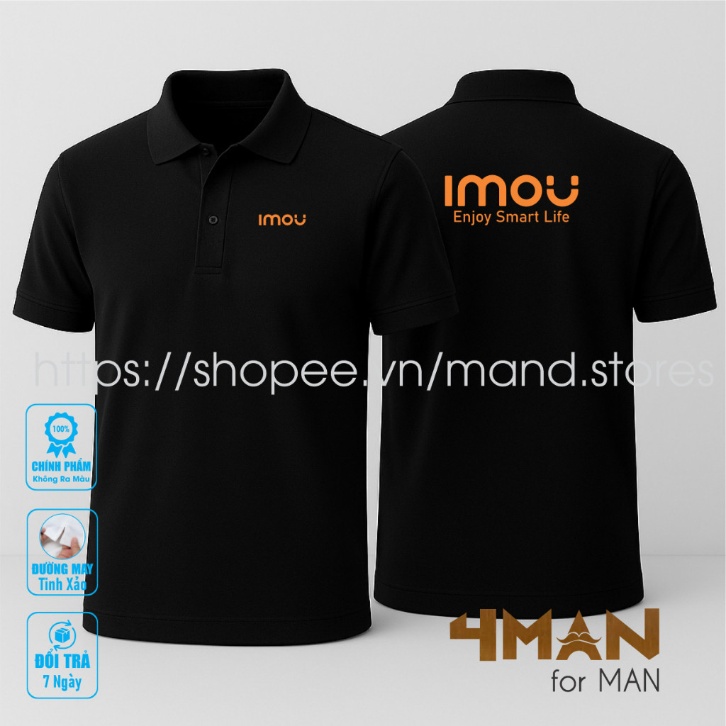 เสื้อโปโล IMOU Polo T-shirt " Enjoy Smart Life " เสื้อยืด CVC Crocodile หนา เนียสีต่อต้านริ้วรอย - 4
