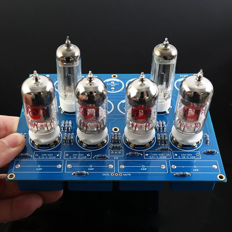 HiFi สูญญากาศหลอด Preamplifier Preamp หลอดเครื่องขยายเสียงวาล์ว Pre-Amp Bile บัฟเฟอร์ 12AX7 ECC83 Y