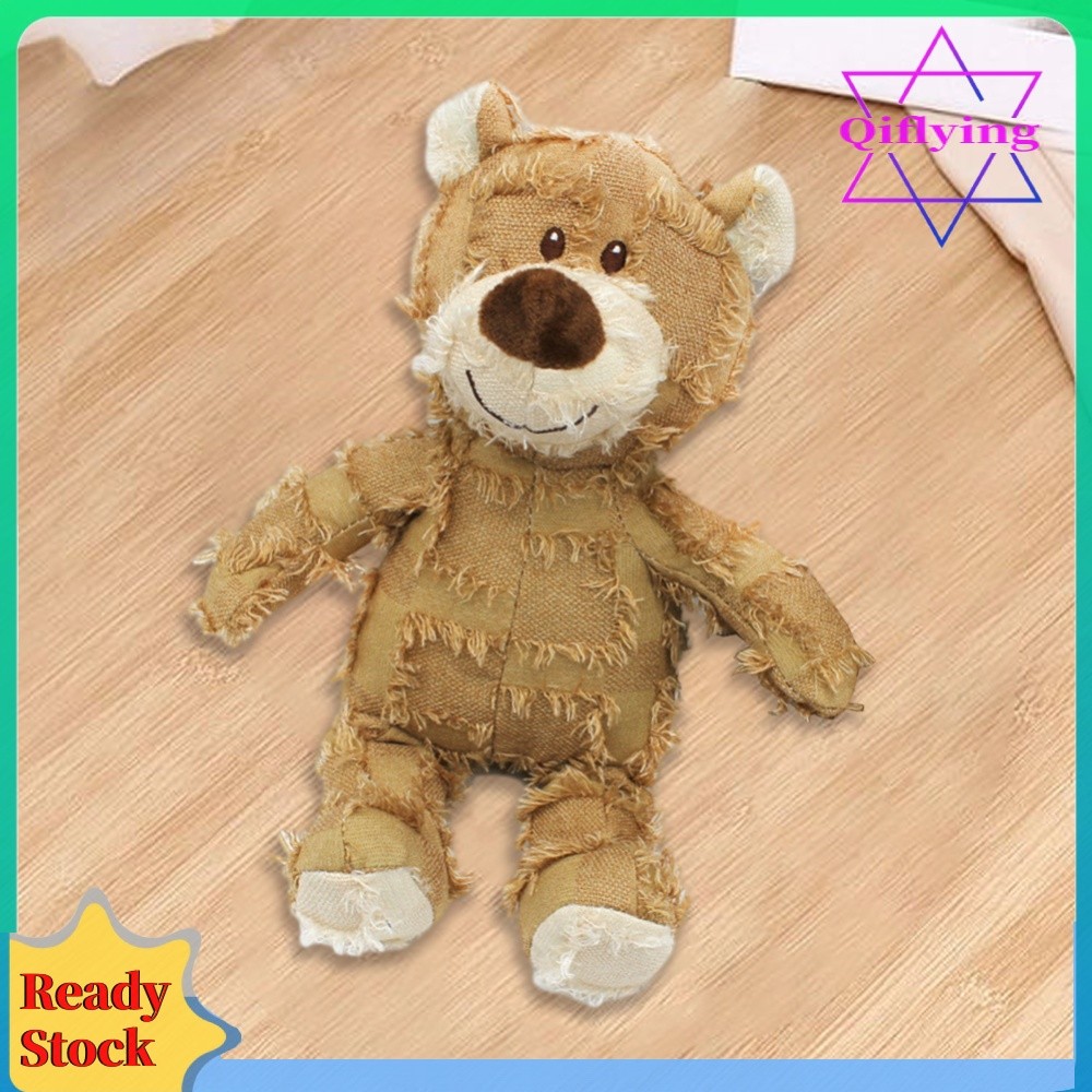 Bear Shape Dog Calming Toy Soft Plush Toy Bear Dog Toy for Dog Dental Health