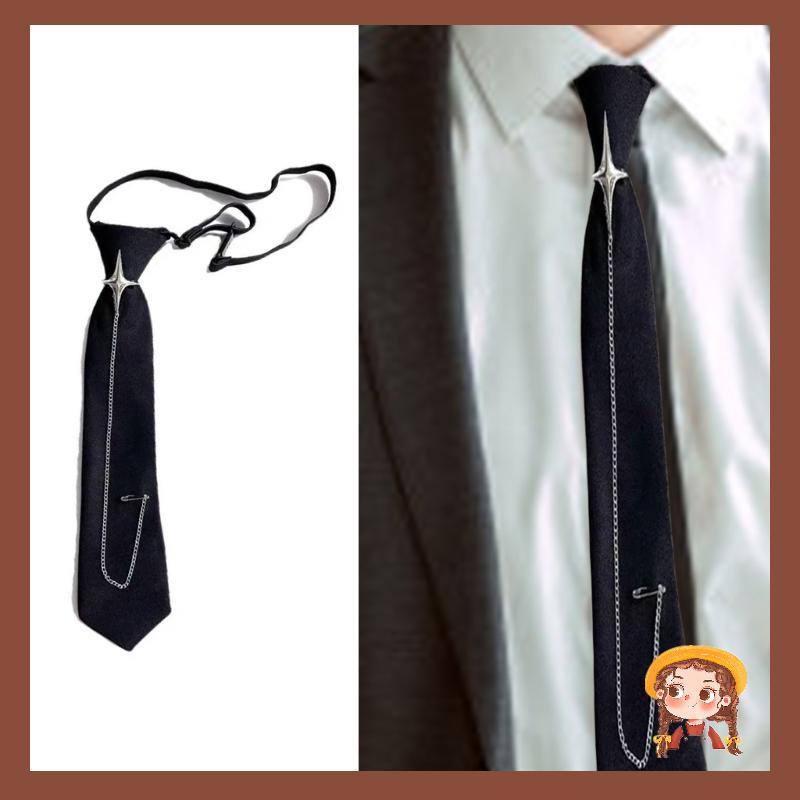 Li Mens Crosses Pin Chain Campus Pre Tie Tie Tie Tie สําหรับโรงเรียนและสังคมรวบรวม