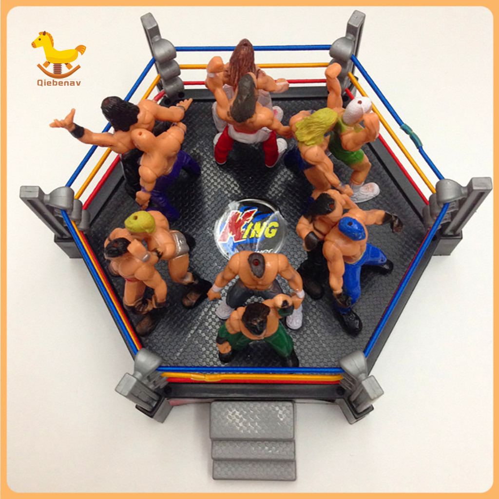 [Spot Goods] 1 Set Wrestling Playset สมจริง DIY Mini Wrestling Action Figure Play Set สําหรับเด็ก