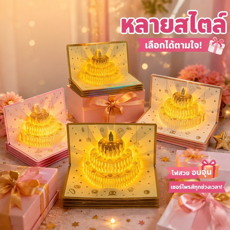 ของขวัญวันเกิดกล่องเงินสดดึงกล่องแปลกใจเพลงเค้ก Pop Up ผู้ถือเงิน Party Decor