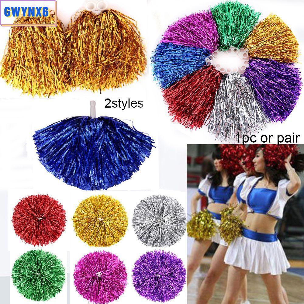 GWYNX6 1 ชิ้น/1 คู่เชียร์ลีดเดอร์ pompoms 2 สไตล์การแข่งขันชุดดอกไม้เครื่องแต่งกาย Dance Party Decorator