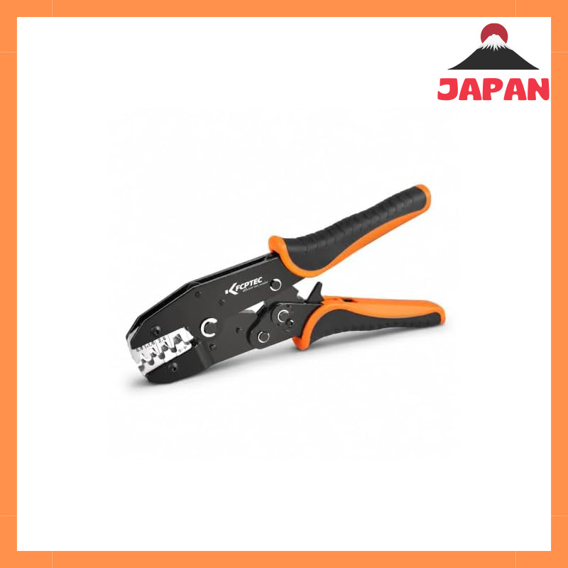 KF CPTEC 04B Ratchet Crimping Pliers for Non-Insulated Open Barrel Terminals – Compatible with JST, 
