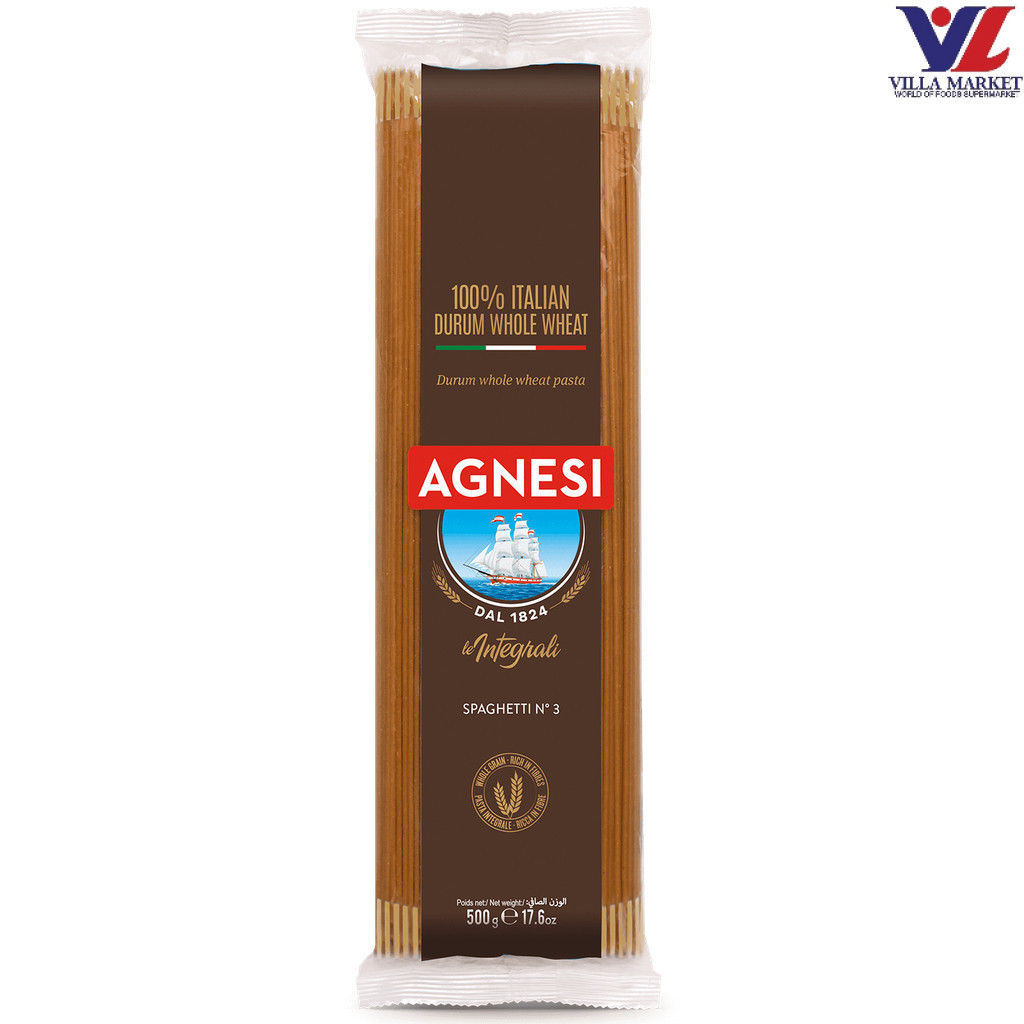 อัญเญซี่ สปาเกตตี้โฮลวีต 500G Agnesi Wholewheat Spaghetti