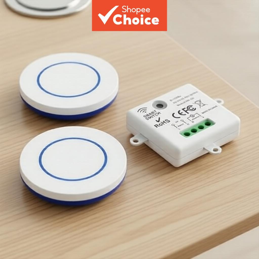 LED เติมแสงสมาร์ทสวิทช์ Axus Mini รอบแผงผนังสวิทช์ 10A-20A RF 433MHz รีเลย์ไร้สายสําหรับไฟ LED