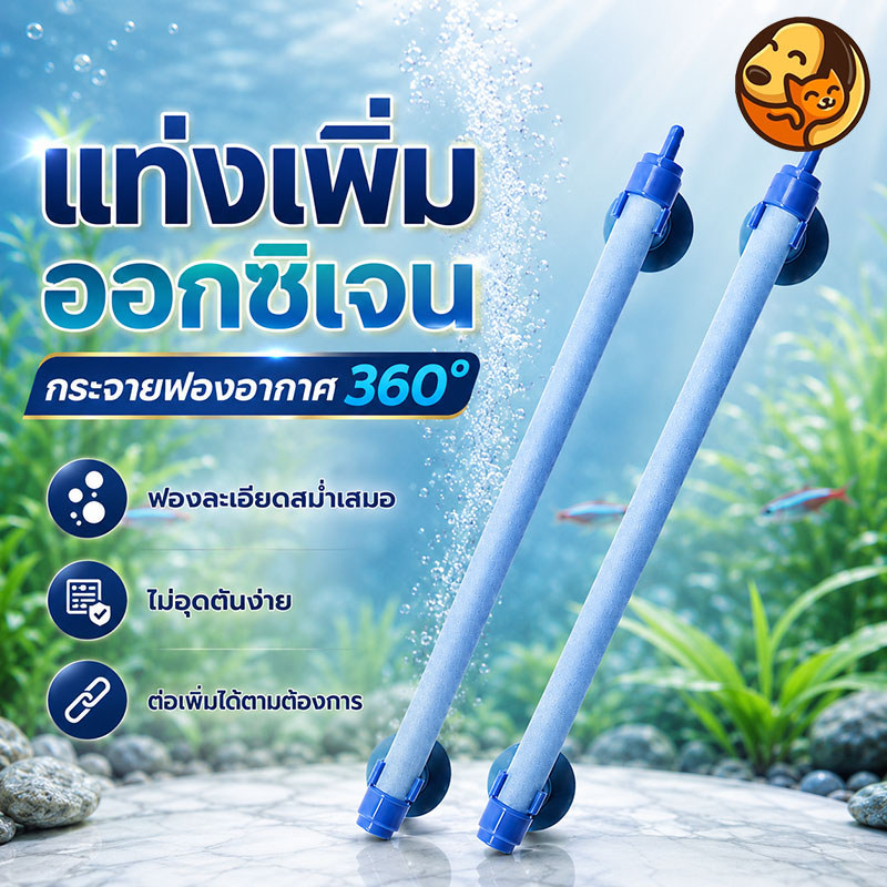 COD สายออกซิเจนตู้ปลาแบบเส้น แถบปล่อยฟองอากาศ สายทำฟองละเอียด เพิ่มออกซิเจน สำหรับตู้ปลา ตู้ไม้น้ำ