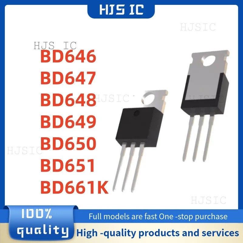 5PCS BD646 BD647 BD648 BD649 BD650 BD651 BD661K TO-220 ขายส่ง Field Effect Tube