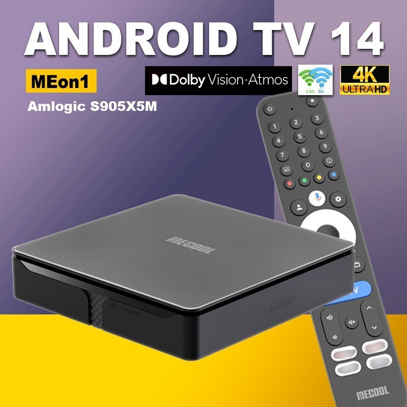 พร้อมส่ง Mecool MEon1 Set-Top box S905x5m Android 14 tv box 4K HD Dolby tv box