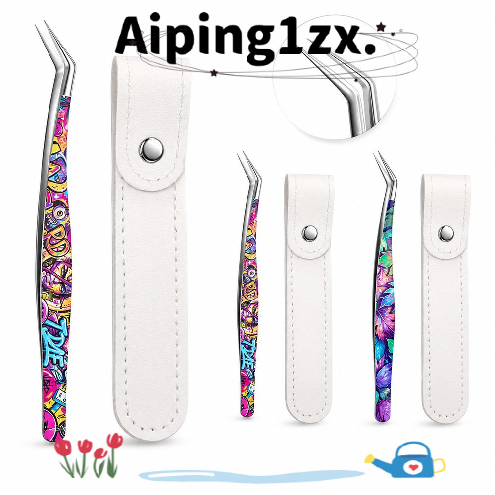 ของ1zx สติกเกอร์โค้งแหนบแหนบ,แหนบขนตาปลอมโลหะป้องกันไฟฟ้าสถิตย์,มัลติฟังก์ชั่การ์ตูนความแม่นยําสูงขนตาขยายปากคีบสติกเกอร์ฉากขนาดเล