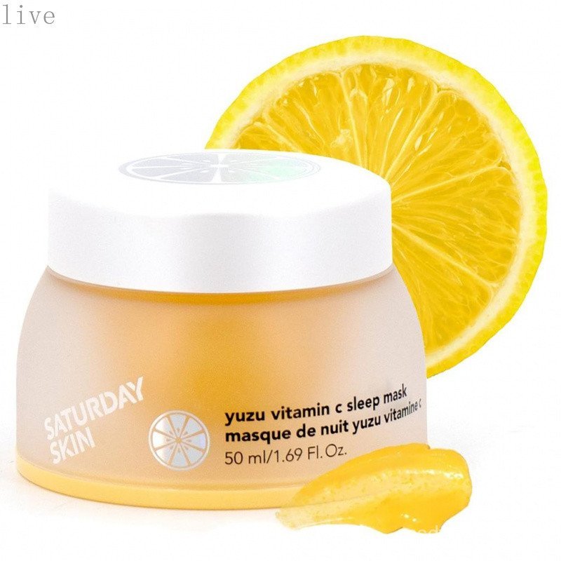 Saturday Skin Yuzu Vitamin C Overnight Sleep Mask Regenerist Retinol Ultra Rich Face Moisturizer ครี
