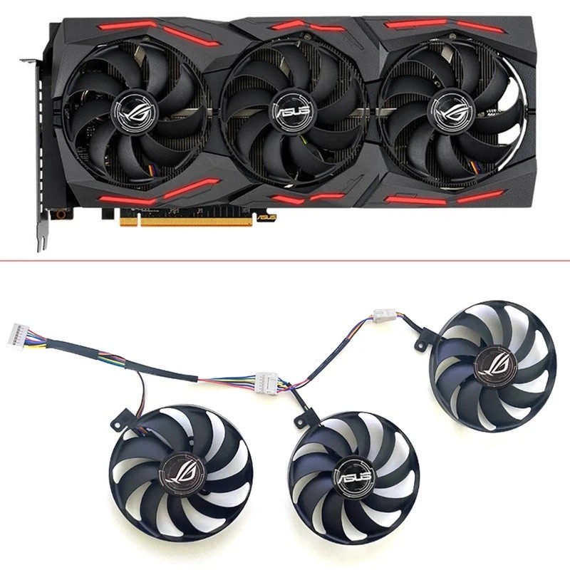*ใหม่ 3 ชิ้น 87 มม. 7PIN T129215SU FDC10H12S9-C สําหรับ ASUS ROG STRIX-GeForce RTX 2070 2080 SUPER T
