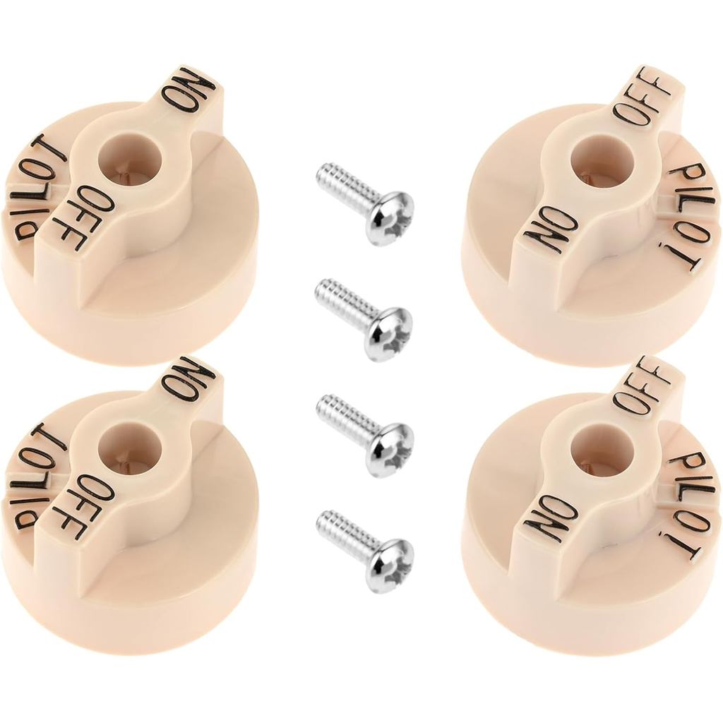 1751-012 ลูกบิดวาล์วแก๊ส, 4 ชิ้นปุ่มควบคุมอุณหภูมิเข้ากันได้กับ Robertshaw Thermostat 1751-012, S145