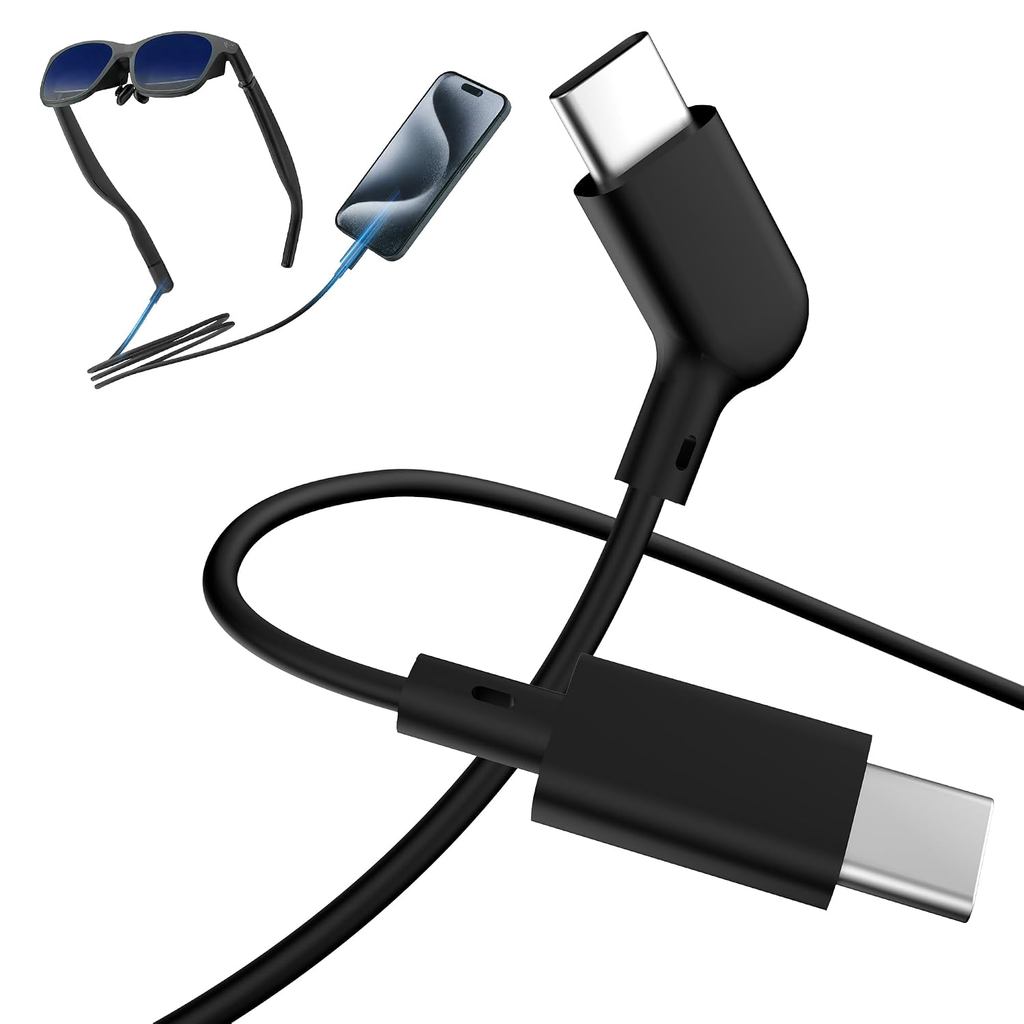AR Smart Glasses สาย USB-C, 20Gbps USB 3.2 Gen2 Data & 60W Fast Charging – เข้ากันได้กับ XREAL Air/O