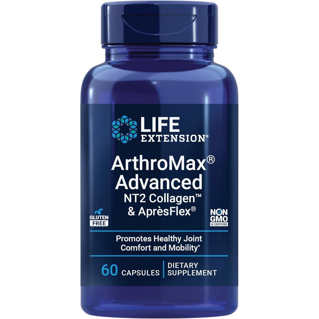 Life Extension ArthroMax® คอลลาเจน NT2 ขั้นสูง™ & เมษายนFlex®, กลูโคซามีน ซัลเฟต, บอสเวลล์ia (กํายาน