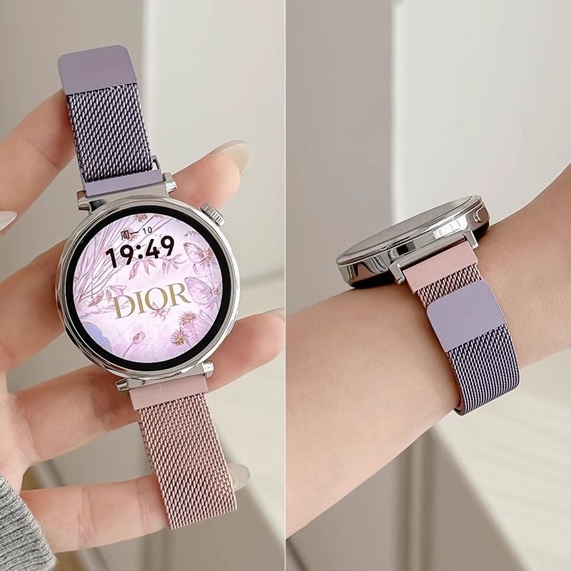 เหมาะสําหรับ Huawei Watch gt6 Strap Smart gt5 Milanese gt3 Magnetic watch6pro สายรัดข้อมือสีไล่ระดับ