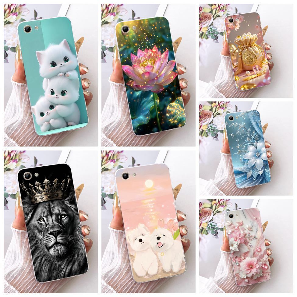 Clear สําหรับ Vivo Y81 Y81i Y81s สําหรับ Vivo Y81 ปลอกความงามน่ารักการ์ตูนแฟชั่นผีเสื้อตลกทาสี