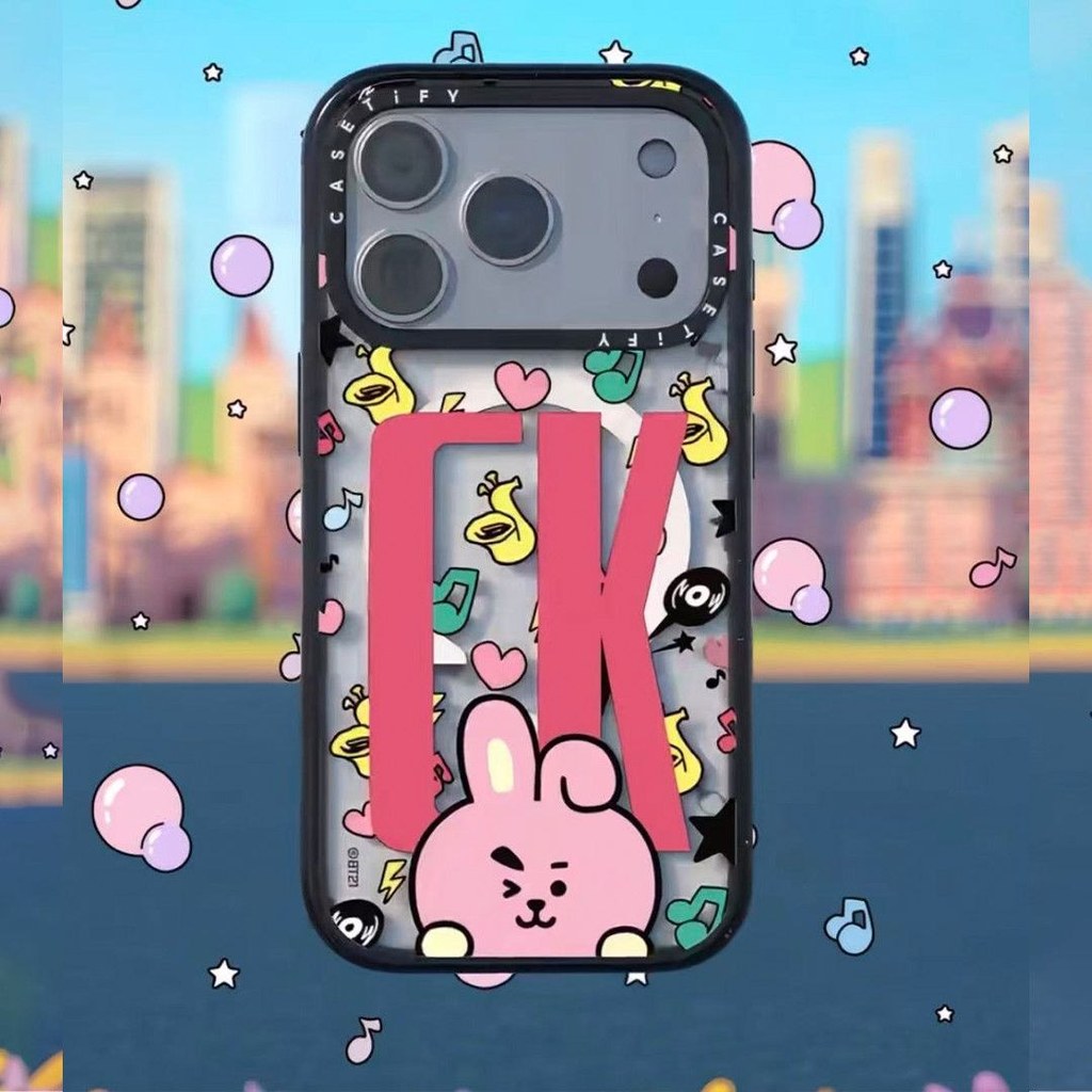 Co-Branded BT21 Bunny BTS iPhone17promax เคส iPhone 16pro สไตล์เกาหลี 15 Hard