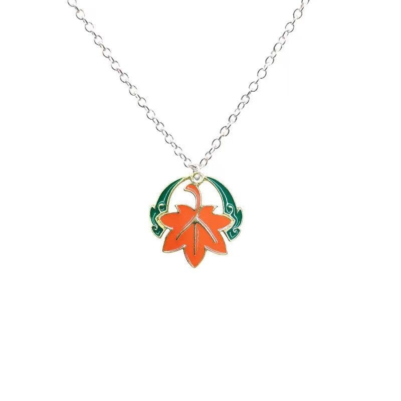 สร้อยคอใบเมเปิ้ล Genshin จี้ Maple Genmaple Leaf Merchandise Maple Leaf Badge เกมชายหญิงนักเรียนอุปก