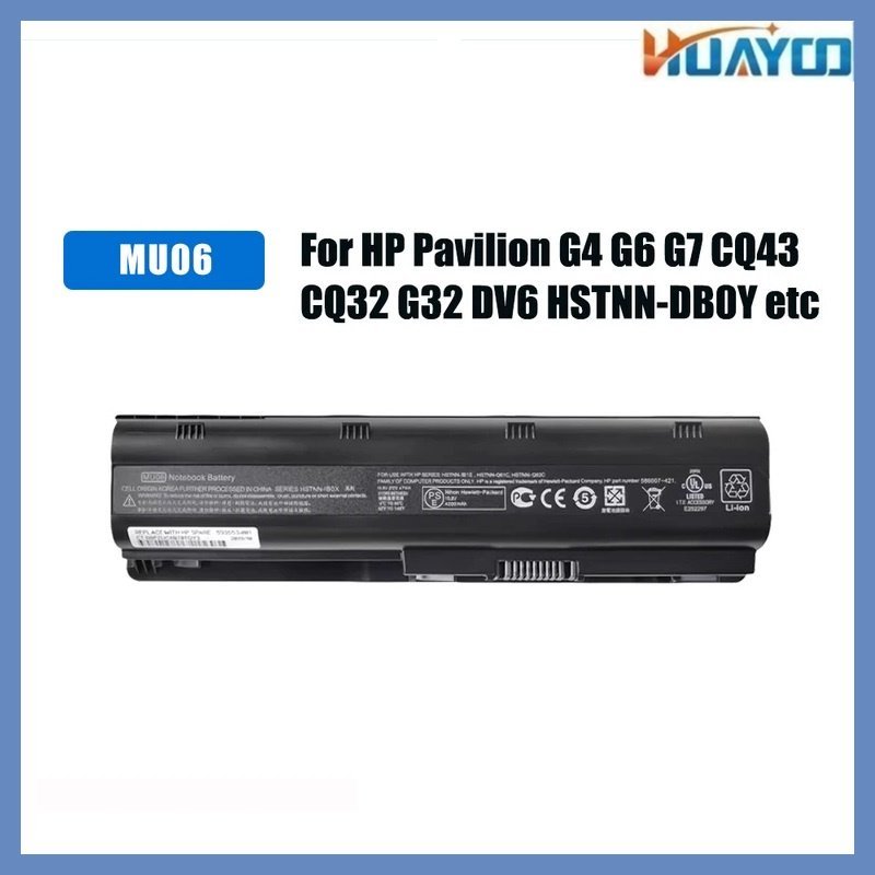 ★593553-001 MU06 Battery for HP Pavilion G4 G6 G7 G32 G42 G56 G62 G72 DM4 593554-001 636631-001 5935