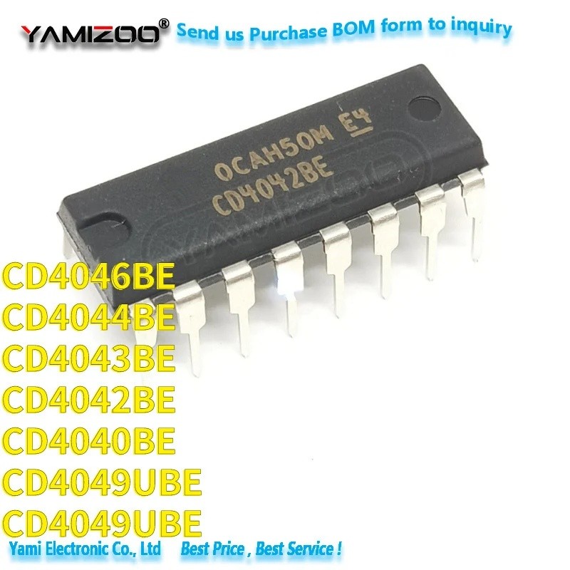 5PC CD4049UBE CD4049 CD4049BE DIP-16 CD4047BE CD4047 CD4046BE CD4046 CD4044BE CD4044 CD4043BE CD4042