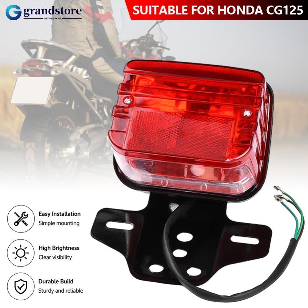 GRS LED รถจักรยานยนต์เบรคไฟท้ายสําหรับ Honda CG125 ZJ125 CG ATV ด้านหลังโคมไฟอะไหล่