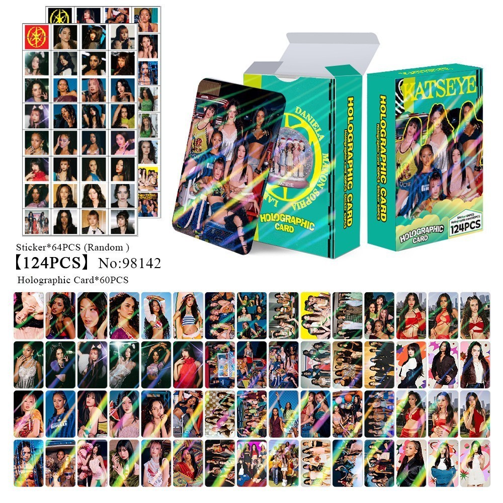 124 KATSEYE แฟลชการ์ดเลเซอร์ Star KPOP สินค้า LOMO Collection Photocards