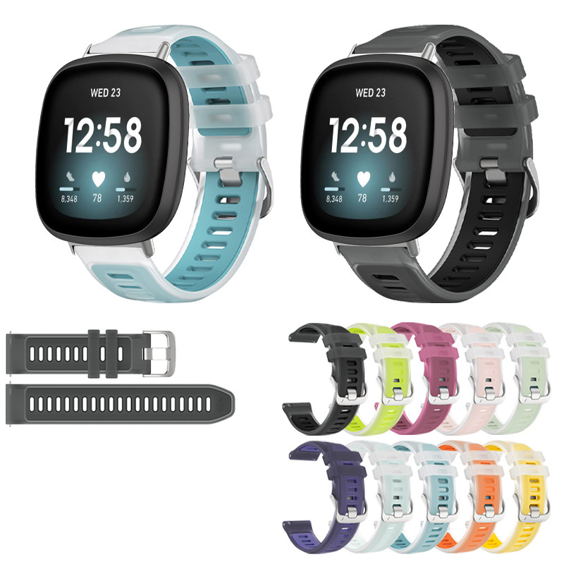 สายรัดซิลิโคนเจลลี่โปร่งแสงสําหรับ Fitbit Versa 4 3 2 Lite Fibit Sence 2