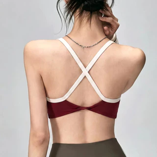 【Sportsangel 】สปอร์ตบรากันกระแทก แบบ knot cross beauty back สำหรับโยคะและยิม