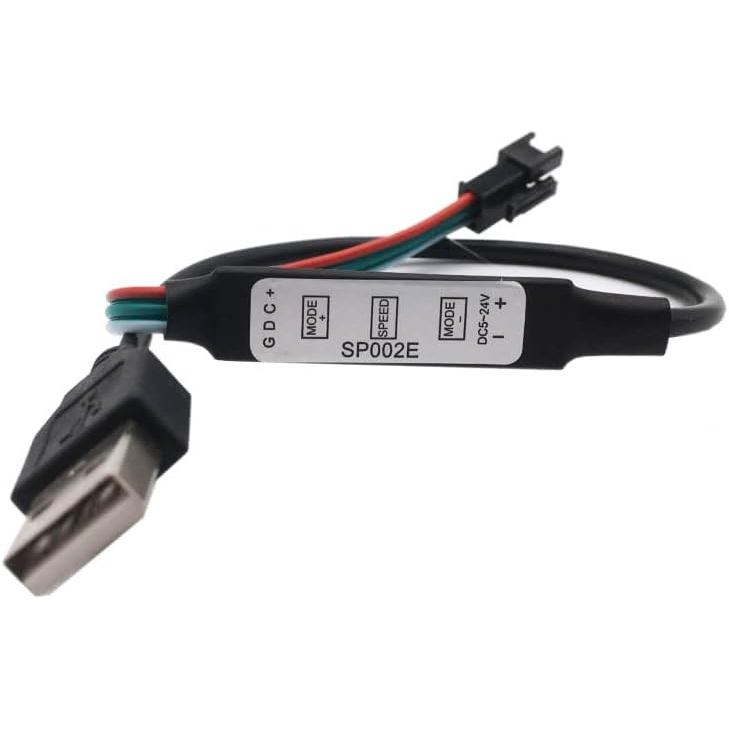 USB led Strip Light Controller สําหรับ WS2812B SK6812 RGB (NOT RGBW) พิกเซลที่อยู่ Strip USB mini 3 