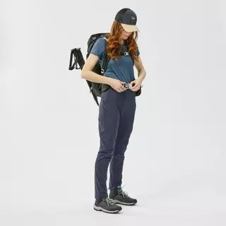 Decathlon Women’S Mountain Walking Short-Sleeved T-Shirt เสื้อยืดแขนสั้นผู้หญิงใส่เดินป่า รุ่น Mh100 - Grey