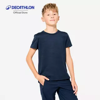Decathlon Kids' Synthetic Breathable T-Shirt เสื้อยืดใยสังเคราะห์ระบายอากาศสำหรับเด็ก รุ่น S500
