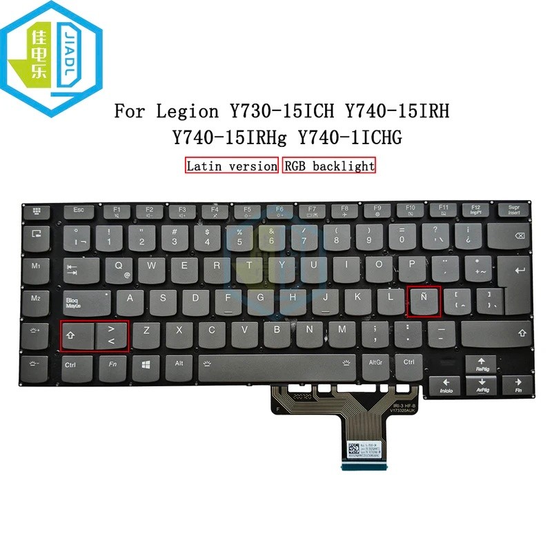 SP LA แล็ปท็อป Prekey RGB Backlit คีย์บอร์ดสําหรับ Lenovo Legion Y730-15ICH Y740-15IRH Y740-15IRHg Y