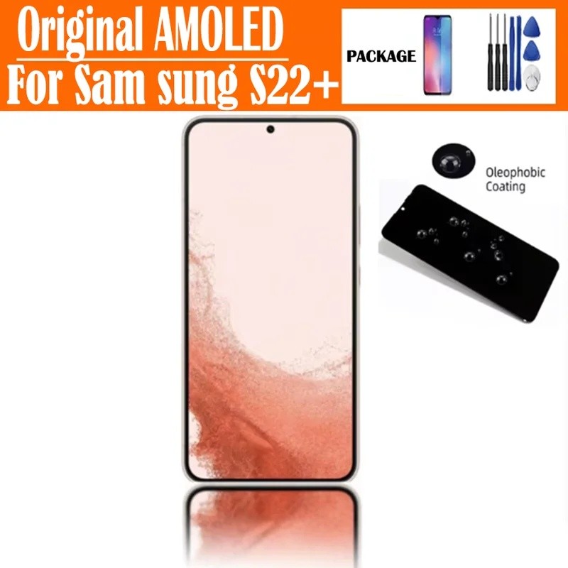 SAMSUNG Original 6.6 AMOLEDสําหรับSamsung S22 Plus LCD Touch Screen DigitizerสําหรับSamsung S22 + 5G