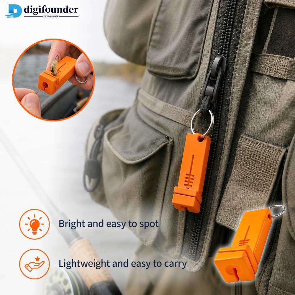 DIGIFOUNDER Magnetic Fly Hook Threader 4-Slot Precision Threading Tool Outdoor Ice Fishing Hook Tyin