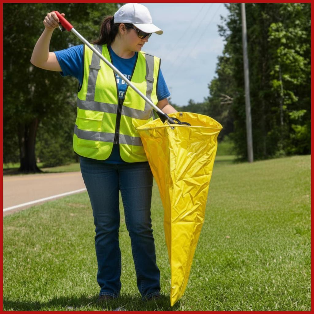 Yard Debris Bags Grass Debris Cleanup Pouch สายคล้องไหล่ความจุขนาดใหญ่ถุงขยะสําหรับ Backyard Garden 