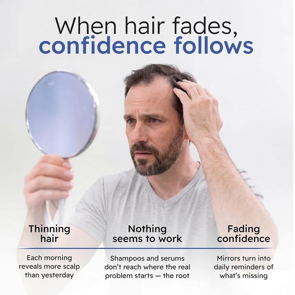 CopperPeptideHairGrowthSerum-คอปเปอร์เปปไทด์,โสม,ชะเอม&Biotin-ForHairLoss&ThinningHair 9FGD