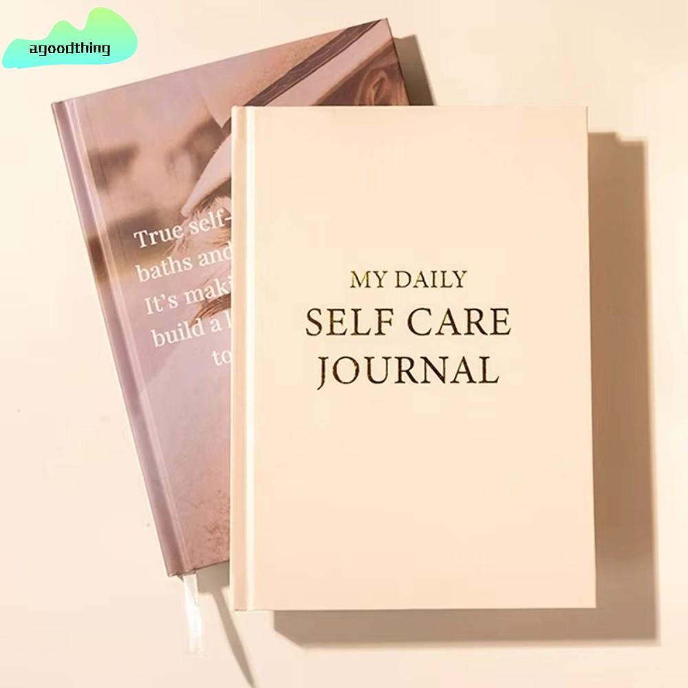AGOODTHING Gratitude Journal A5 โน้ตบุ๊ค, A5 สีสันหน้าด้านใน Self-Care Journal หนังสือวางแผนรายวันสํ