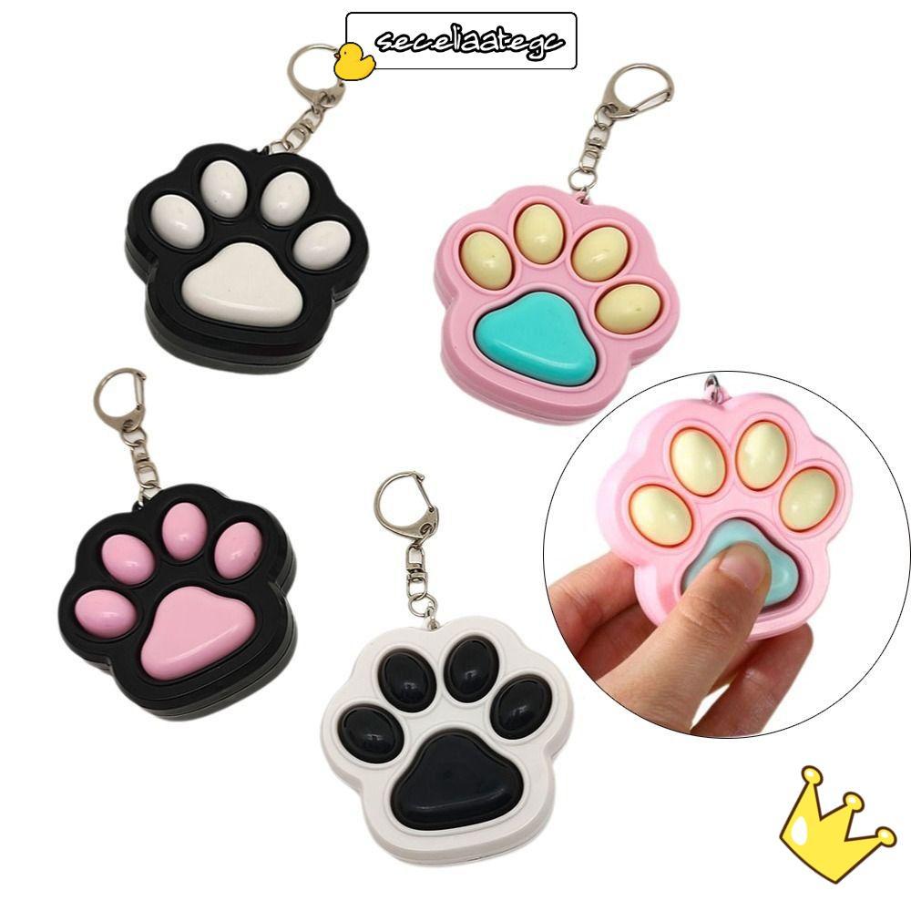 พวงกุญแจ SECELPH Fidget, ของเล่น Clicker Mini Cat Fidget, การ์ตูนน่ารัก Kawaii Clicker Fidget พวงกุญ