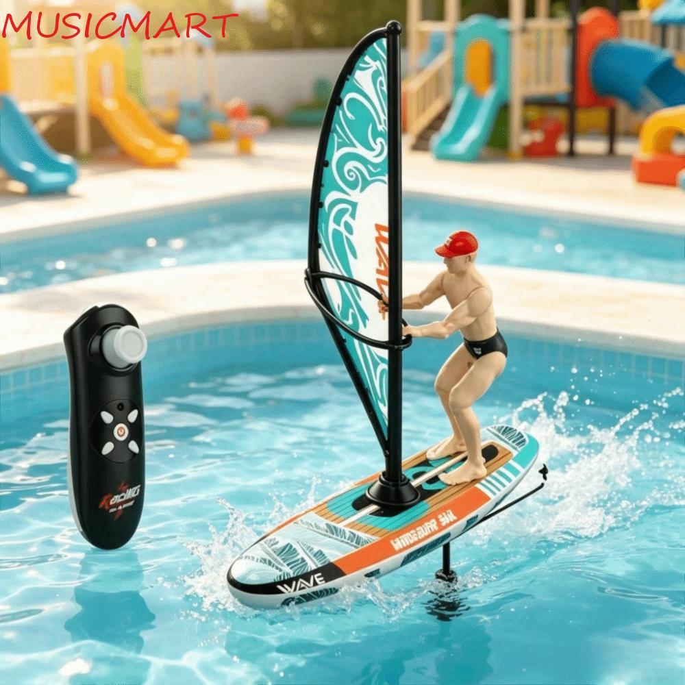MUSICMART RC Boat Toy, Balanced Waterproof Remote Control Boat, Kayaking Low Speed High Speed Electr