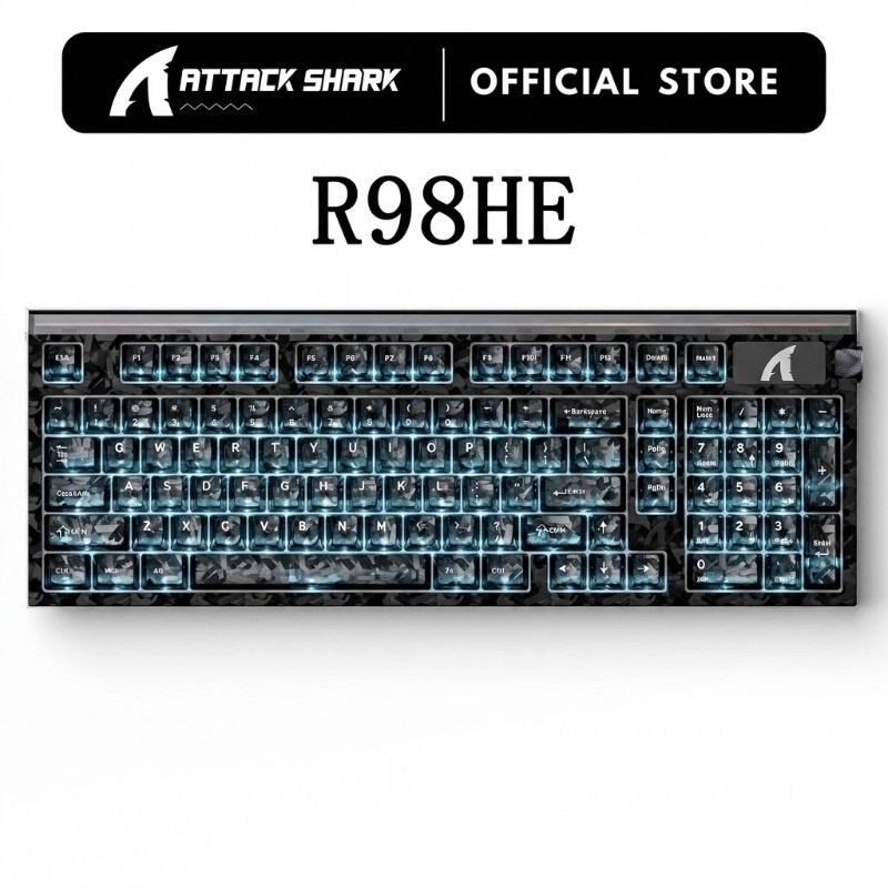 ATTACK SHARK R98HE Magnetic Switch Gaming Keyboard 8KHz Polling Rate 0.0005 มม.ปรับ RT RGB E-sports คีย์บอร์ดแบบมีสาย