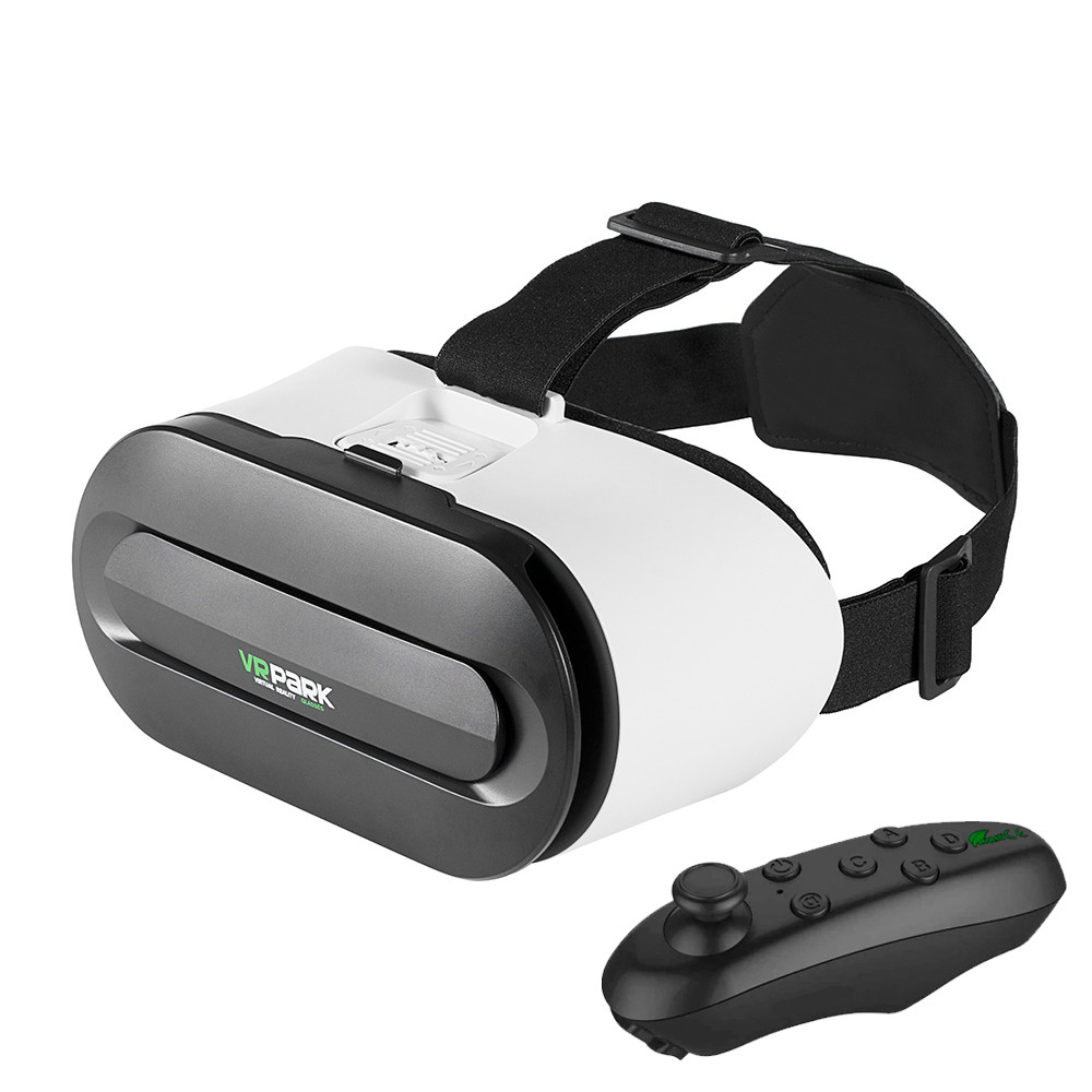 Vrpark Virtual Reality 3D VR แว่นตาแว่นตาชุดหูฟังอุปกรณ์หมวกนิรภัยสมาร์ทเลนส์สําหรับสมาร์ทโฟนโทรศัพท์มือถือโทรศัพท์มือถือ Viar Realidade Controller Viewer ส่งเสริมการเกมฟิล์มวิดีโอภาพยนตร์