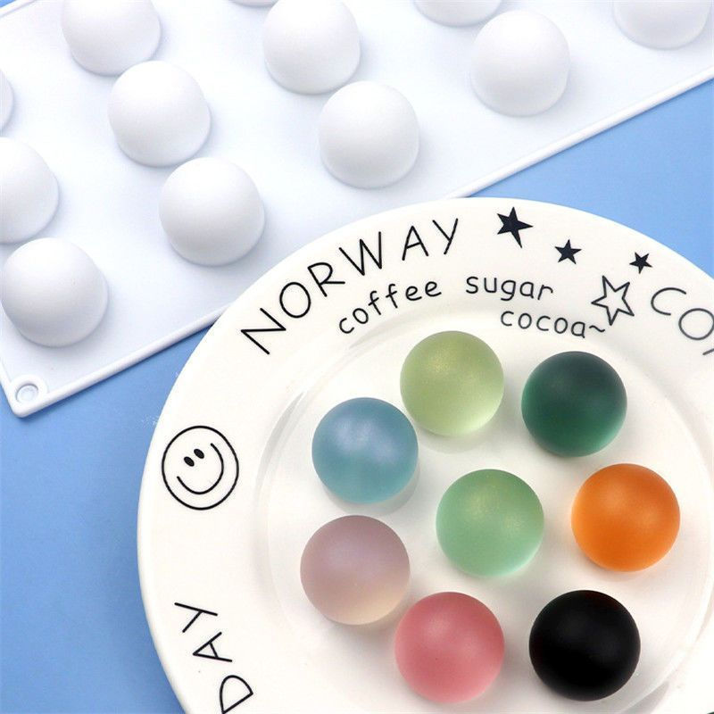New Product#Mid-Autumn Festival Creamy Mooncake Filling Mold153D Sphere Filled Chocolate Silicone Mo