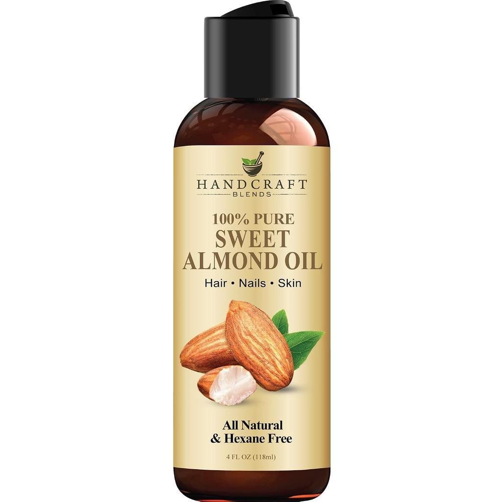 OKQM HandcraftBlendsAlmonOil-4FlOz-100%Pureand-PremiumGradeClarrierOilforandHair-HairandBody-Massage