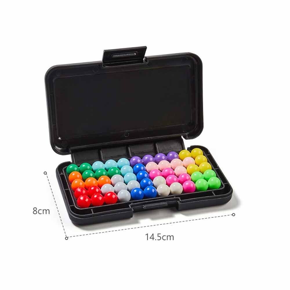 上品✨·120 Challenges IQ 3D Puzzle Board Game Classic Pyramid Plate Pearl Logical Mind