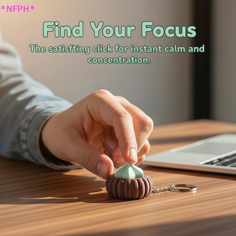 NFPH> 3Dพิมพ์ไอศกรีมClier Fidgetของเล่นSatiifying Cliเสียงและพวงกุญแจที่สมบูรณ์แบบสําหรับความเครียดบรรเทาเด็กและผู้ใหญ่ใหม่